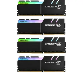 G.SKill Trident Z RGB 64GB (4x16GB) 3200MHz černá / DDR4 / CL16-18-18-38 / 1.35V / XMP 2.0 / LED podsvícení