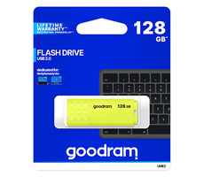 GOODRAM UME2 128GB žlutá / Flash disk / USB 2.0 / čtení: 20MBs / zápis: 5MBs