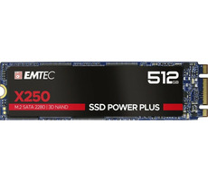 EMTEC Power Plus X250 512GB / M.2 / SATA III / 3D TLC / R:520MBps / W:500MBps / MTBF 2mh / 3y