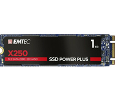 EMTEC Power Plus X250 1TB / M.2 / SATA III / 3D TLC / R:520MBps / W:500MBps / MTBF 2mh / 3y