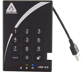 Apricorn Aegis Padlock 1TB černá / Externí HDD / 2.5" / šifrování 256-bit AES / USB 3.0