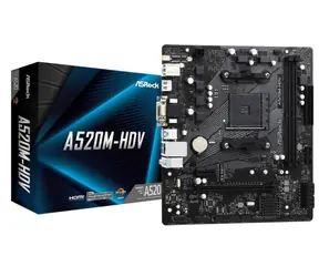 ASRock A520M-HDV / AMD A520 / DDR4 / SATA III RAID / USB / GLAN / M.2 / sc.AM4 / mATX