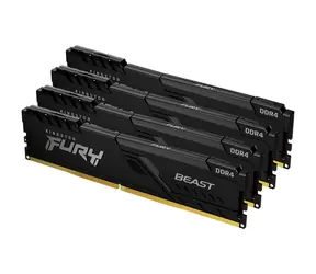 Kingston FURY Beast Black 64GB (4x 16GB) DDR4 3600MHz / CL18 / DIMM / 1.35V / Non-ECC / Un-Registered 