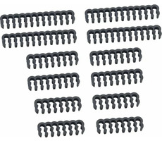 CableMod PRO Bridged sada sponek na kabely černá / 12 sponek  / 4x24pin / 4x16pin / 4x14pin