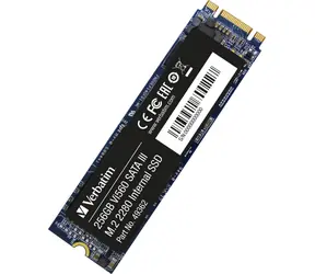 Verbatim Vi560 S3 256GB / M.2 2280 / SATA 3 / 3D NAND / R: 560MBs / W:460MBs / IOPS R: 102K W:80K / MTBF 1.5mh / 3y