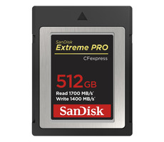 SanDisk Extreme Pro CF express 512GB / Type B / čtení: až 1700 MBs / zápis: až 1400 MBs / doprodej