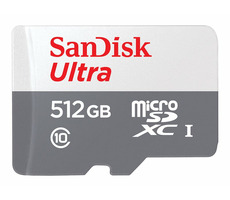 SanDisk Ultra microSDXC 512GB + adaptér / Class 10 / UHS-I / čtení: až 100MBs