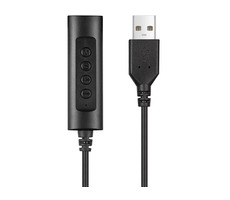 Sandberg Headset USB controller černá / adaptér 3.5mm jack na USB / 1.5m     