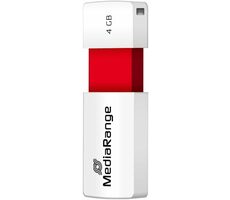 MediaRange MR970 4GB červeno-bílá / Flash Disk / USB-A 2.0 / čtení: 10MBs / zápis: 3MBs