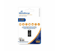 MediaRange MR920 8GB černá / Flash Disk / USB-A 2.0 / čtení: 15MBs / zápis: 4MBs