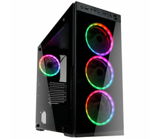 Kolink Horizon RGB černá / ATX / 2xUSB 3.0 + 1xUSB 2.0 / 4x 120 mm / bez zdroje / průhledná bočnice / Tvrzené sklo