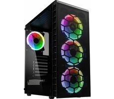 Kolink Observatory Lite Mesh RGB černá / ATX / 1xUSB 3.0 + 2xUSB 2.0 / 4x 120 mm / bez zdroje / průhledná bočnice