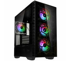 Kolink Observatory Y ARGB černá / ATX / 2xUSB 3.1 + 1xUSB 2.0 / 4x 120 mm / bez zdroje / průhledná bočnice