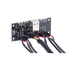 Alphacool přední I/O panel s USB 2.0 a sada kabelů pro serverové skříně černá