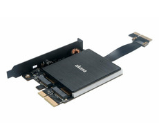Akasa Duální M.2 PCIe SSD adaptér s pasivním chladičem / RGB LED 
