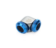 BitsPower úhlový adaptér 90° pro trubky 12mm černo-modrá