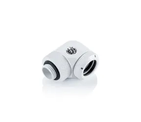 BitsPower otočný úhlový adaptér 90° G1/4 > 14mm hardtube bílá