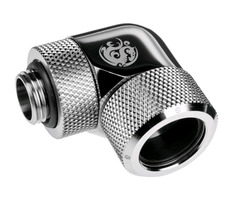 BitsPower Advanced otočný úhlový adaptér 90° G1/4 > 16mm hardtube stříbrná