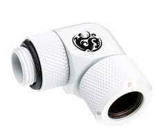 BitsPower Advanced Multi-Link otočný úhlový adaptér 90° G1/4 > 12mm hardtube bílá