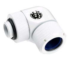 BitsPower Advanced Multi-Link otočný úhlový adaptér 90° G1/4 > 14mm hardtube bílá