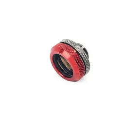 BitsPower Multi-Link adaptér přímý G1/4 > 16 mm HardTube červená/lesklá černá