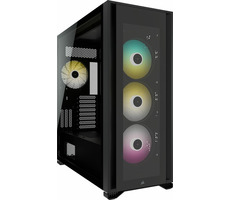 Corsair iCUE 7000X RGB černá / E-ATX / 1x USB-C + 4x USB 3.0 / 4x 140 mm / bez zdroje / Průhledná bočnice