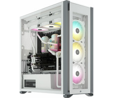 Corsair iCUE 7000X RGB bílá / E-ATX / 1x USB-C + 4x USB 3.0 / 4x 140 mm / bez zdroje / Průhledná bočnice