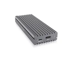 Icy Box IB-1817MC-C31 antracitová / Externí box pro M.2 NVMe & SATA / Heat sink / Write protection / USB-C & USB A