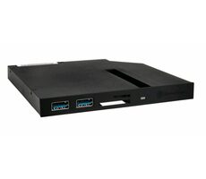 SilverStone SST-FPS01 Slim ODD adaptér pro 12.7mm slot černá / čtečka SD / M.2 SATA / 2x USB 3.0