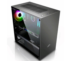 EVOLVEO M4 černá / M-ATX / 1x USB 3.0 + 2x USB 2.0 / 1x 120 mm / bez zdroje / průhledná bočnice / RGB
