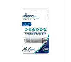 MediaRange MR936 32GB stříbrná / Flash Disk / USB 3.1