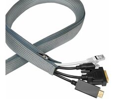 Logilink KAB0074 šedá / Organizátor kabelů se zipem / 50 mm x 2m 