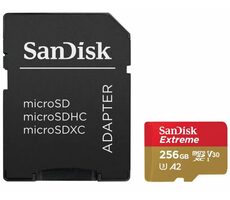 SanDisk Extreme microSDXC 256GB + adaptér / Class 10 / UHS-I / čtení: až 190MBs