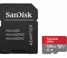 SanDisk Ultra microSDXC 128GB + adaptér / Class 10 / UHS-I / čtení: až 140MBs