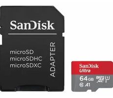 SanDisk Ultra microSDXC 64GB + adaptér / Class 10 / UHS-I / čtení: až 140MBs