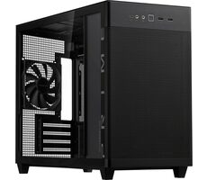 ASUS AP201 PRIME (průhledná bočnice) černá / M-ATX / 2xUSB-A + 1xUSB-C / 1x 120 mm / bez zdroje