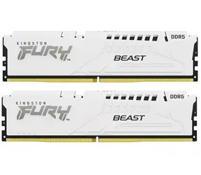 Kingston Fury Beast White 32GB (2x16GB) DDR5 5200MHz / CL40 / DIMM / On-Die ECC / XMP / 1.25V