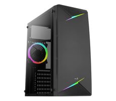 AeroCool Talon černá / PC skříň / ATX / 1x USB 3.0 / 2x USB 2.0 / Bez zdroje / průhledná bočnice