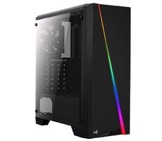 AeroCool Cylon černá / PC skříň / ATX / 1x USB 3.0 / 2x USB 2.0 / Bez zdroje / průhledná bočnice