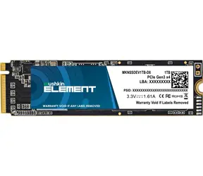 Mushkin Element 1TB SSD / M.2 2280 / NVMe PCIe 3.0 x4 / RW:2000 & 1600 MBps / MTBF: 1 / 3y
