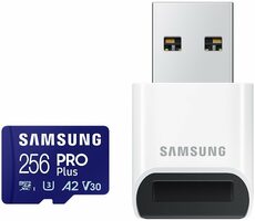 SAMSUNG PRO Plus microSDXC 256 GB + USB adaptér / UHS-1 / Class 10 / U3 / Čtení: 180MBps / Zápis: 130MBps