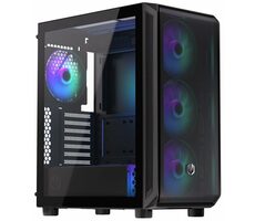 Endorfy Arx 500 ARGB černá / Mid tower / ATX / 5x 140mm / 2x USB-A + USB-C / mesh / průhledná bočnice / bez zdroje 