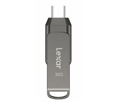 Lexar JumpDrive D400 Dual 32GB / Flash Disk / USB-A / USB-C / Rychlost přenosu až: 100MBs