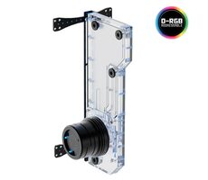 Singularity Computers Resonance 2.0 distribuční panel s krytem pro D5 pumpu RGB černá / 8x G1/4