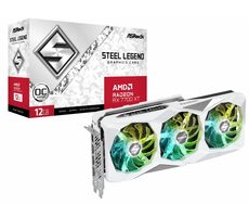 ASRock Radeon RX 7700 XT Steel Legend 12GB OC / 1900-2599 MHz / 12GB GDDR6 / 192-bit / 1x HDMI + 3x DP / (8+8) 