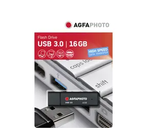 AgfaPhoto USB 3.0 16GB černá / Flash Disk / USB-A 3.0 / R:35 MB/s / W:10 MB/s  