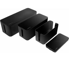 LogiLink KAB0077 černá / Krabice na organizaci kabelů / 3 velikosti