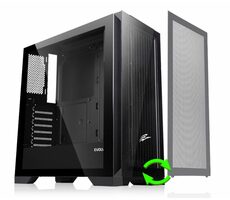 EVOLVEO Ptero Q2 černá / ATX / 2x USB 2.0 + 1x USB 3.0 / bez zdroje / průhledná bočnice