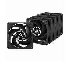 ARCTIC P8 černá 5ks / 80 mm / Fluid Dynamic Bearing / 3000 RPM / 23.4 CFM / 3-pin