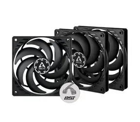 ARCTIC P12 PWM PST Slim černá 3ks / 120 mm / Fluid Dynamic Bearing / 300-2100 RPM / 42.1 CFM / 4-pin